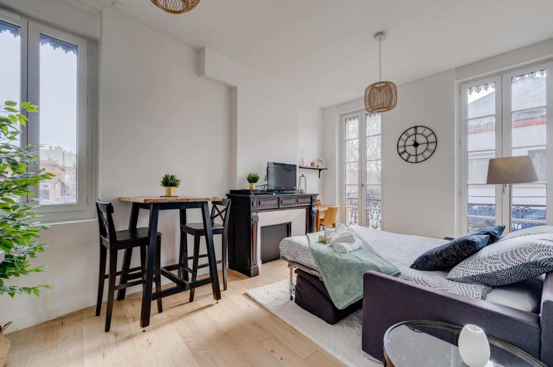 Studio Chic Et Lumineux, Garage, Wifi, Clim Toulouse Exteriör bild