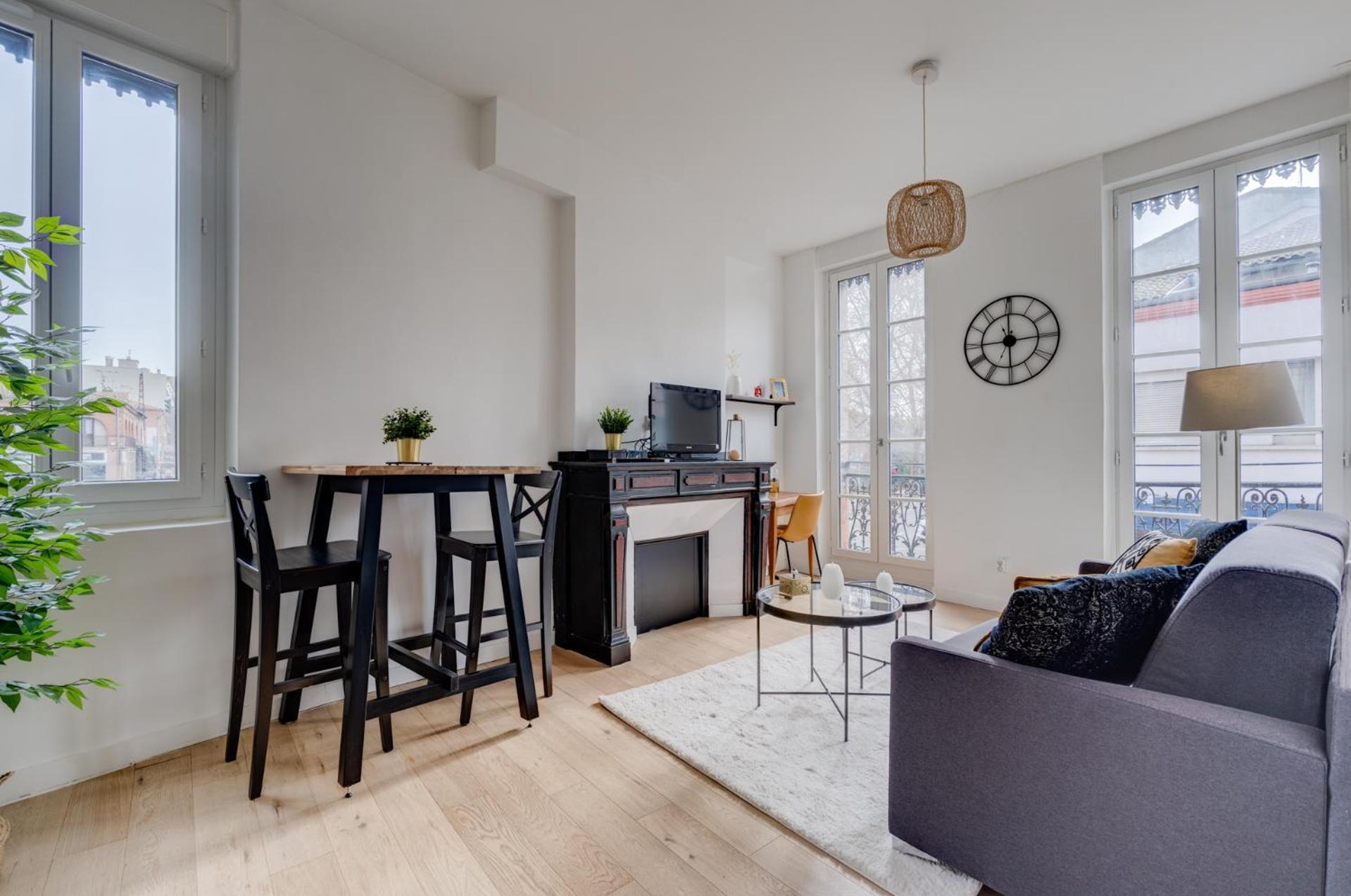 Studio Chic Et Lumineux, Garage, Wifi, Clim Toulouse Exteriör bild